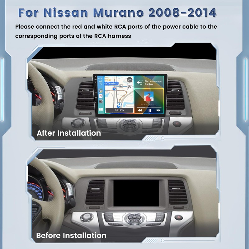 [HiFi & 2G+64G] Car Radio for Nissan Murano 2008-2014 with,