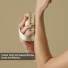 Rückenbürste, Trockenbürste, Körperbürste, weiche Naturmähne, für Peeling/Lymphdrainage/Stimulierung der Blutzirkulation und