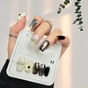 pure handmade work, metal ice nail short soft gel nail