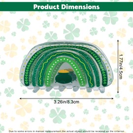 JazSwirl St Patricks Day Claw Clip, Shamrock Hair Clip Green Claw Clips, St. Patrick's Day Hair Accessory St. Patricks Day Hair Clips Green Hair Clips St Patricks Day Hair Bow