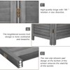 3 Panel Wood Room Divider 5.7 Ft Tall Privacy Wall