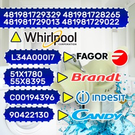Inlet Valve for Washing Machine with 1 Outlet at an Angle of 180° Has the Original Code 481981728265 481981729013 for Whirlpool 90422130 for Candy - MADE IN EU - Warranty 10 Years – MONTERAL