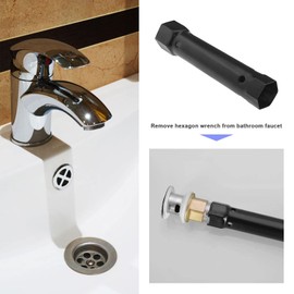 ECSiNG Set of 2 Tap Socket Spanner Metal Pipe Wrench Tap Installation and Repair Hand Tools 34 mm & 40 mm Diameter 200 mm Length Black