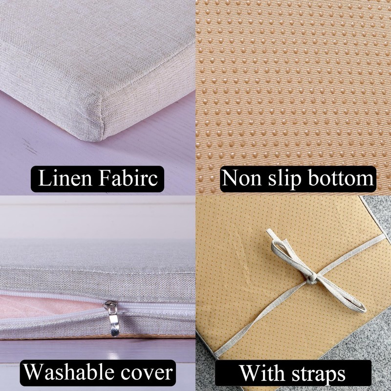 48 x 12 Inch Piano Bench Cushions for Indoor Furniture