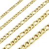 MOWOM Gold Color Cuban Link Chain Necklace Water Resistant Mens