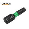 sourcing map 20pcs Square Screwdriver Bit SQ2 1/4" Hex Shank