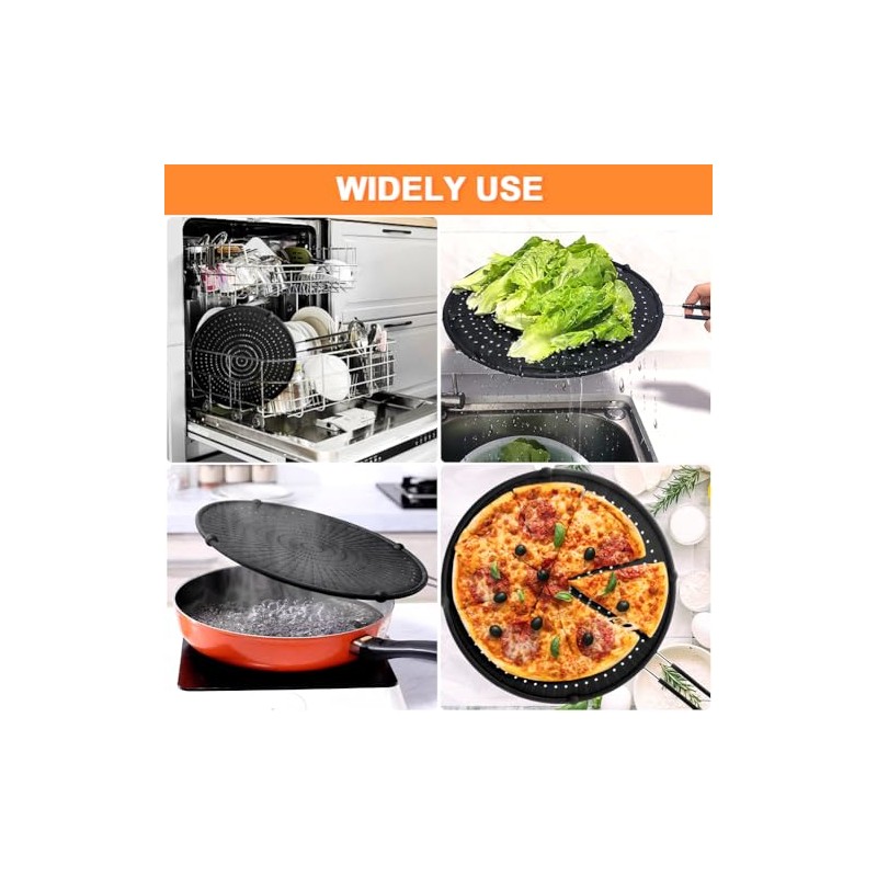 Splatter Screen for Frying Pan, Grease Splatter Guard, Heat-Resistant Splatter