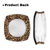 Gomyblomy Leopard Print Rollator Walker Seat and Backrest Covers Dust