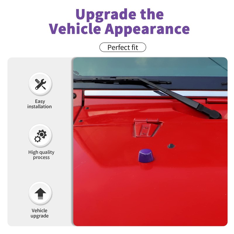 SQQP Engine Hood Rubber Head Decor Trim Compatible with 2007-2018