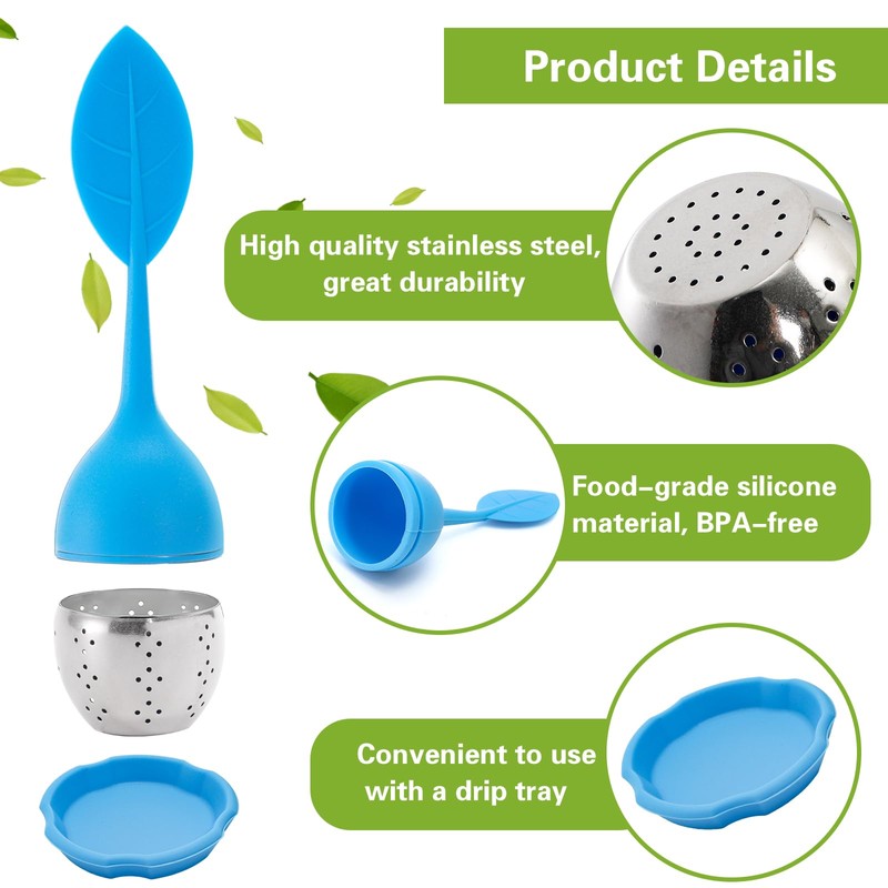 Bekith 7 Pack Silicone Tea Infuser, Cute Loose Leaf Tea