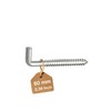 Haggiy Slotted Screw Hooks, Galvanised, Straight (Pack of 25), silver