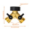 VEHIRANS Garden Hose Y Splitter Adapter, 2 Way Y Valve