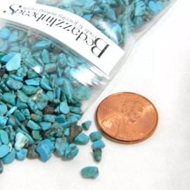 50 Grams of Natural Turquoise Blue Howlite 2mm - 9mm Stone Embellishment Chips