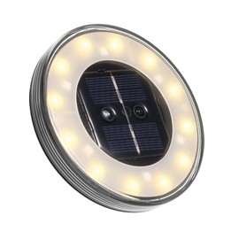 Tomshine 4 Pack Solar Disk Lights Warm White & Human Inductive RGB Changing Color Ground Lamp IP65 Waterproof Outdoor Underwater Floating Light for Patio Garden Pathway Lawn Yard Driveway Pool