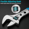 DURATECH 10 Inch Adjustable Wrench, 3-in-1 Spanner with Box End/Hex