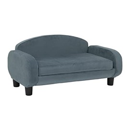 Paws & Purrs Modern Pet Sofa 31.5" Wide by 19.5" Deep Low Back Lounging Bed with Removable Mattress Cover