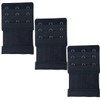citystores® 3 Pack Black 3-Hook Bra Extender Adjustable Bra Strap