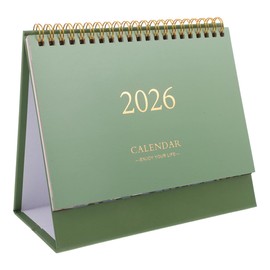 Small Desk Calendar 2026: Standing Flip Desktop Calendar Monthly Planner With Thick Paper For Home Office Decor Daily Scheduling Weekly Planner Jul 2025 to Dec 2026 - Green