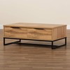 Baxton Studio Franklin Coffee Tables, Oak/Black