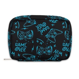 LLCXCSI Kids Toiletry Bag for Boys, Cute Small Wash Bag for Little Young Boys Waterproof Cosmetic Weekender Bag Toddler Traveling Toiletries, Blue Game Joysticks, Blue Game Joysticks