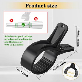 18PCS Pool Cover Clips, 3.1 Inch Not Piercing Scratch Clamps, Antislip Plastic Clips for Above Ground Pools (Small)