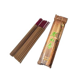 Top Sandalwood Lotus Joss Stick - 19" (48.5cm) - 95 min Burn time by Fushan Kodo | Sandalwood | Buddhist/Taoist Artisan Incense from Natural Ingredients | Temple, Aromatherapy, Spiritual Calmness.