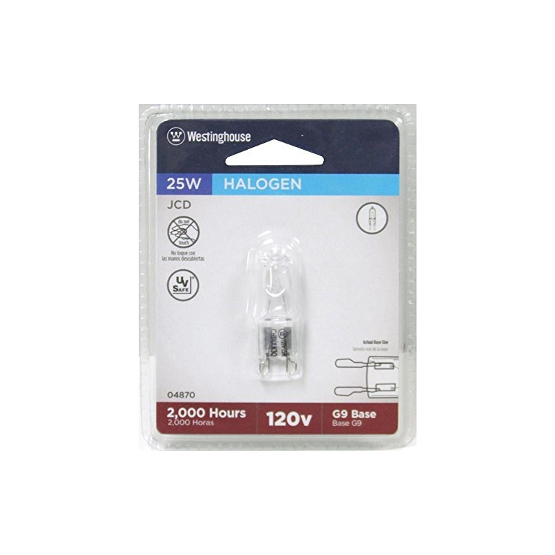 Westinghouse 04870 25-watt G9 Clear Halogen Bulb , White