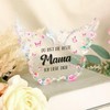 WenmthG® Muttertagsgeschenk für Mama, Acryl Schmetterling Tischschmuck/Briefbeschwerer und Text Du
