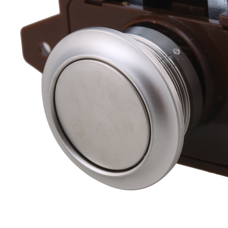 BQLZR 26mm Opening Hole Brown and Silver Keyless Push Button