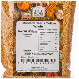 Old India Mustard Seeds Yellow Whole 500g