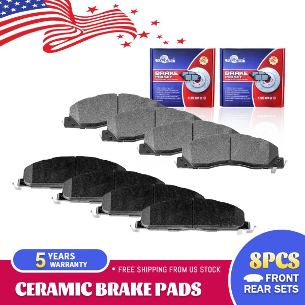 YXPCARS Front & Rear Ceramic Brake Pads For 2009 -