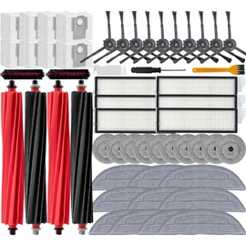 YBVABE Replacement for Roborock S8 MaxV Ultra/ s8 Max Untra Robot Vacuum (Not for S8 Pro Ultra), 53 Pack Includes Roller Brushes, Filters, Side Brushes, Mop, Dust Bags