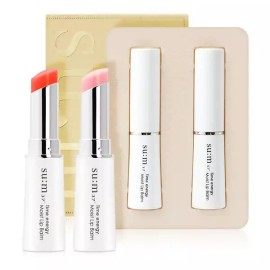 Gita [숨37도] 타임 에너지 립밤 듀오 세트(핑크+코랄) [Su:m37°] Time Energy Lip Balm Duo Set (Pink + Coral)