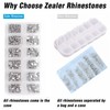 Zealer 4200 pcs flat back rhinestones DIY round crystal gems,