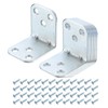 sourcing map 4 Pcs L Corner Bracket Corner Brace Metal