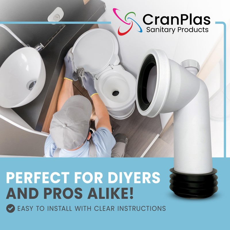 CranPlas | Reliable Toilet Waste Pipe Connector with 32mm Outlet