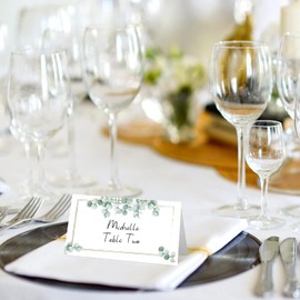 100 PCS Table Place Cards,Table Setting Reception Seating Name Cards,Rectangle Place Cards,Wedding Name Cards Place Cards for Table Setting Wedding Birthday Dinner Party