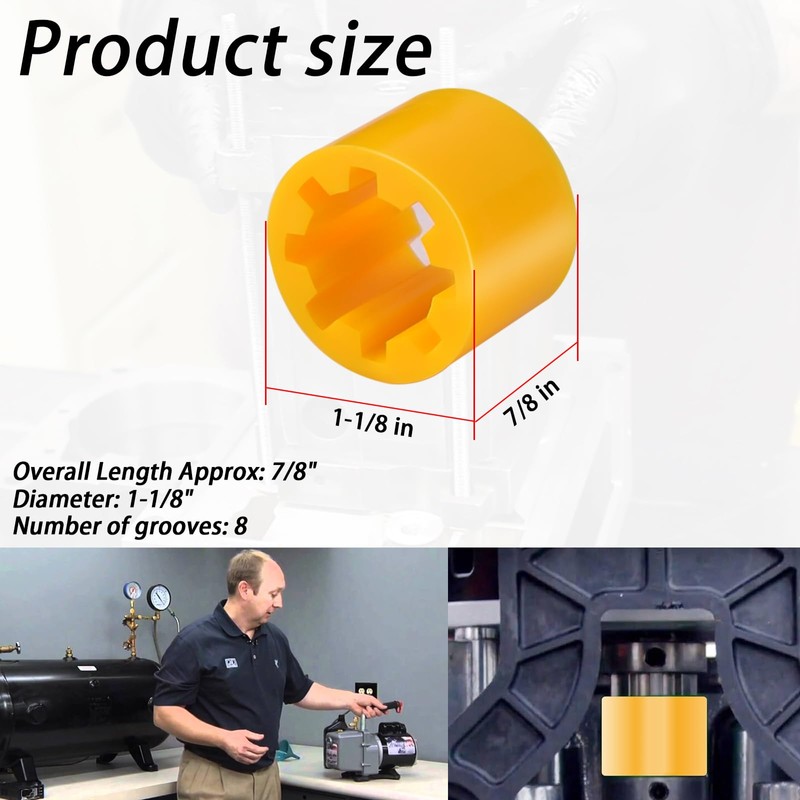 XTPTFABS PR308 / PR-308 Vacuum Pump Coupler Sleeve/Pump Sleeve Compatible