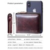 Wallet for Men Bifold Genuine Leather Zipper Wallet RFID Blocking