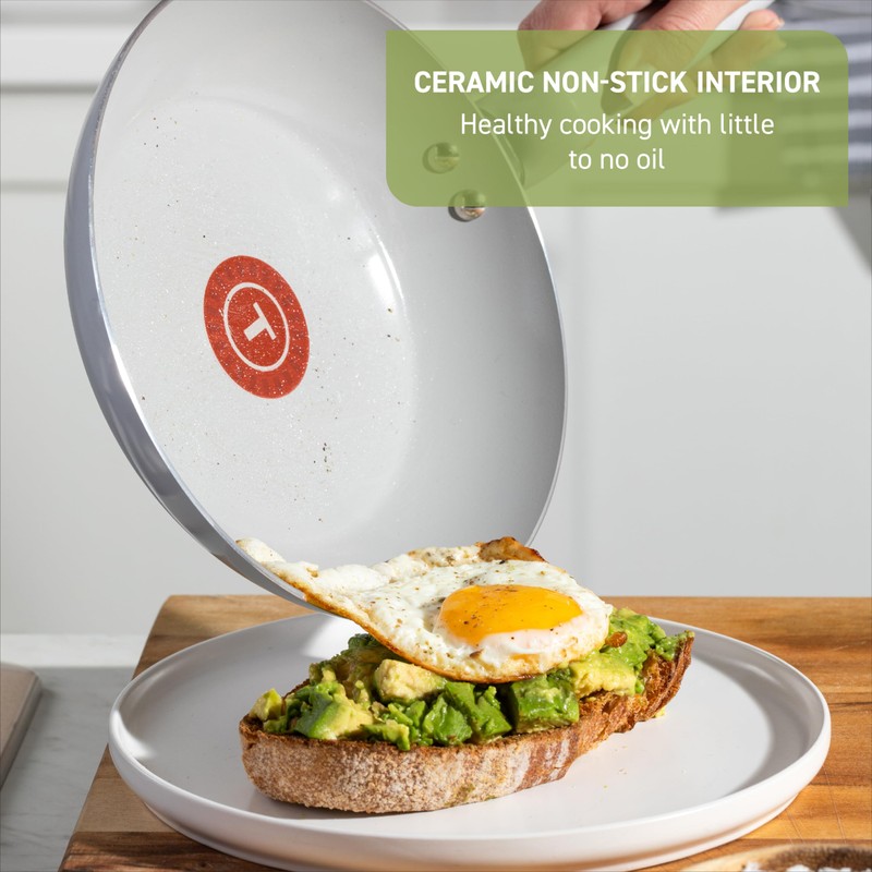 T-Fal Refresh Ceramic Nonstick Frying Pan 12 Inch Skillet, Oven
