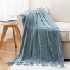 BATTILO HOME Chenille Throw Blanket for Couch, Decorative Fringe Velvety
