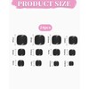LOZTBUE 24pcs Nail Stickers for Toenails, Black Glue for Toenails,