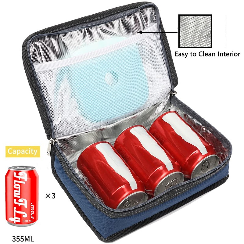 FlowFly Small Insulated Lunch box Portable Soft Bag Mini Cooler