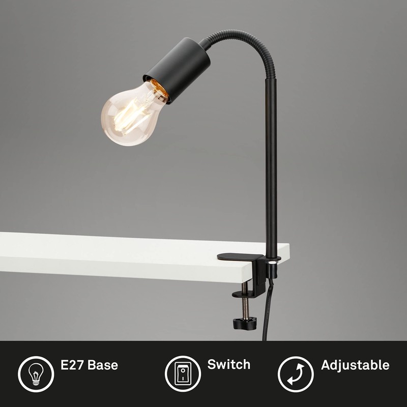 BRILONER Leuchten 2600-015 Clamp Lamp 1x E27 Max. 10 Watt