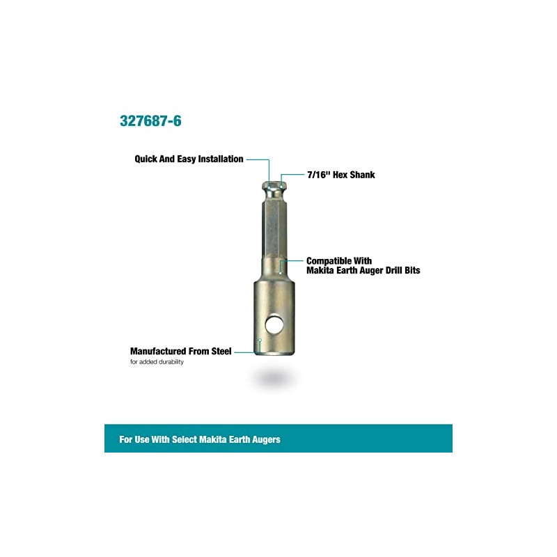 Makita 327687-6 Earth Auger Bit Adapter D