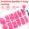 LuckForever 168pc Press on Toenails Women Fake Toe Nails with