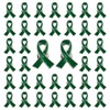 WANDIC 50pcs Green Ribbon Pins,Health Awareness Lapel Pin Green Ribbon