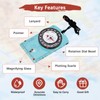 TIXIPEM Orienteering Compass [1PCS] - Waterproof Map Reading Hiking Survival