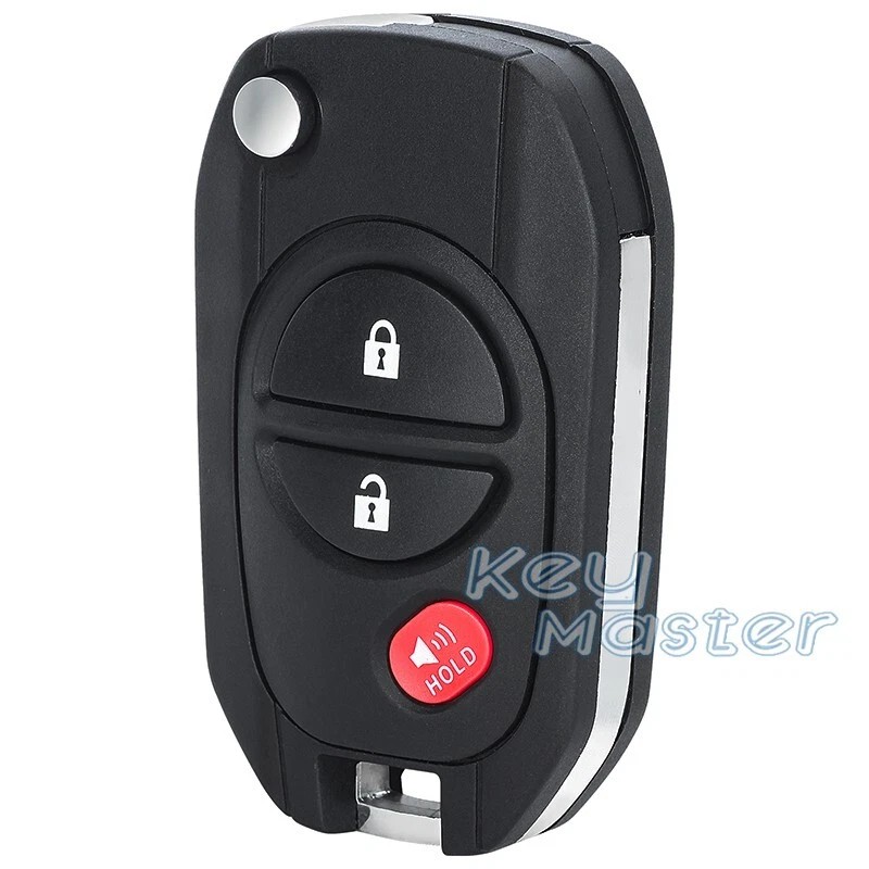 KeyMaster Upgraded Flip Remote Key Shell Case Fob for Toyota