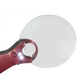 Rimless LED Illuminated Magnifier [Lindner S7132], Magnification 8X / 20x